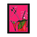 Abstract Cocktails 1 - Abstract Pink Pop Canvas Art — Bold Modern Wall Décor
