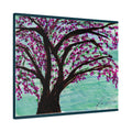 Framed Blossom Tree Pink and Red 2 - Framed Canvas Print — Matte Multi‑Color Wall Art