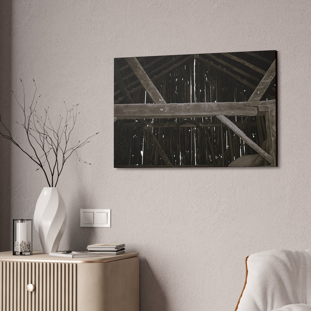 Rustic Barn Interior Canvas Wall Art – Stretched 1.5"