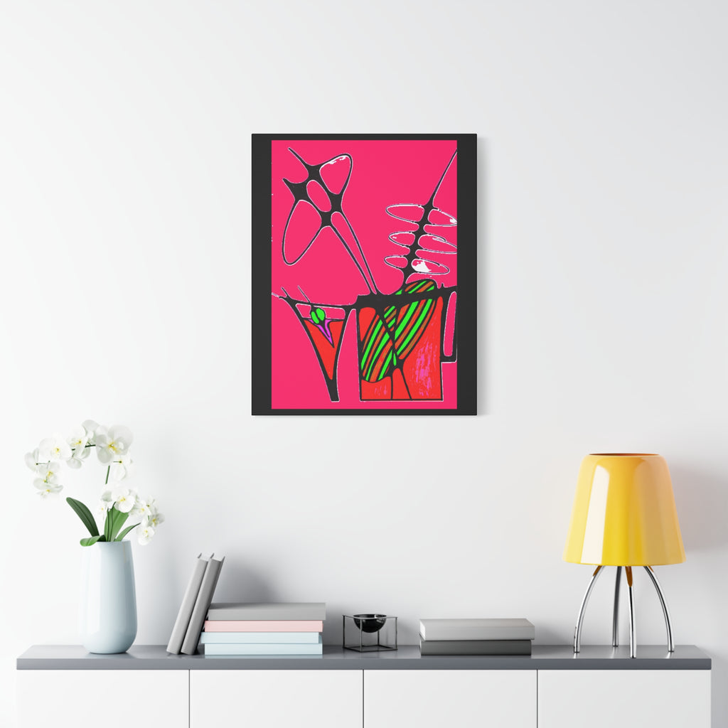 Abstract Cocktails 1 - Abstract Pink Pop Canvas Art — Bold Modern Wall Décor