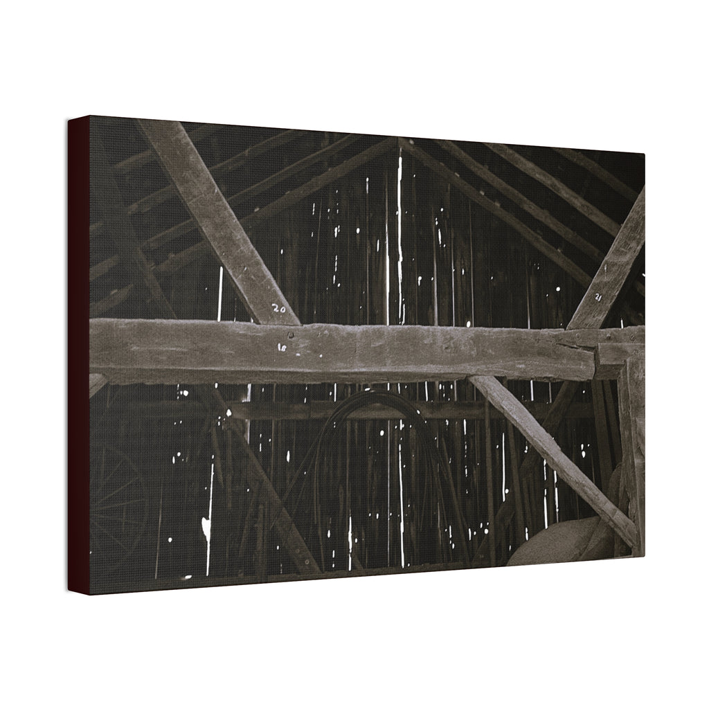 Rustic Barn Interior Canvas Wall Art – Stretched 1.5"