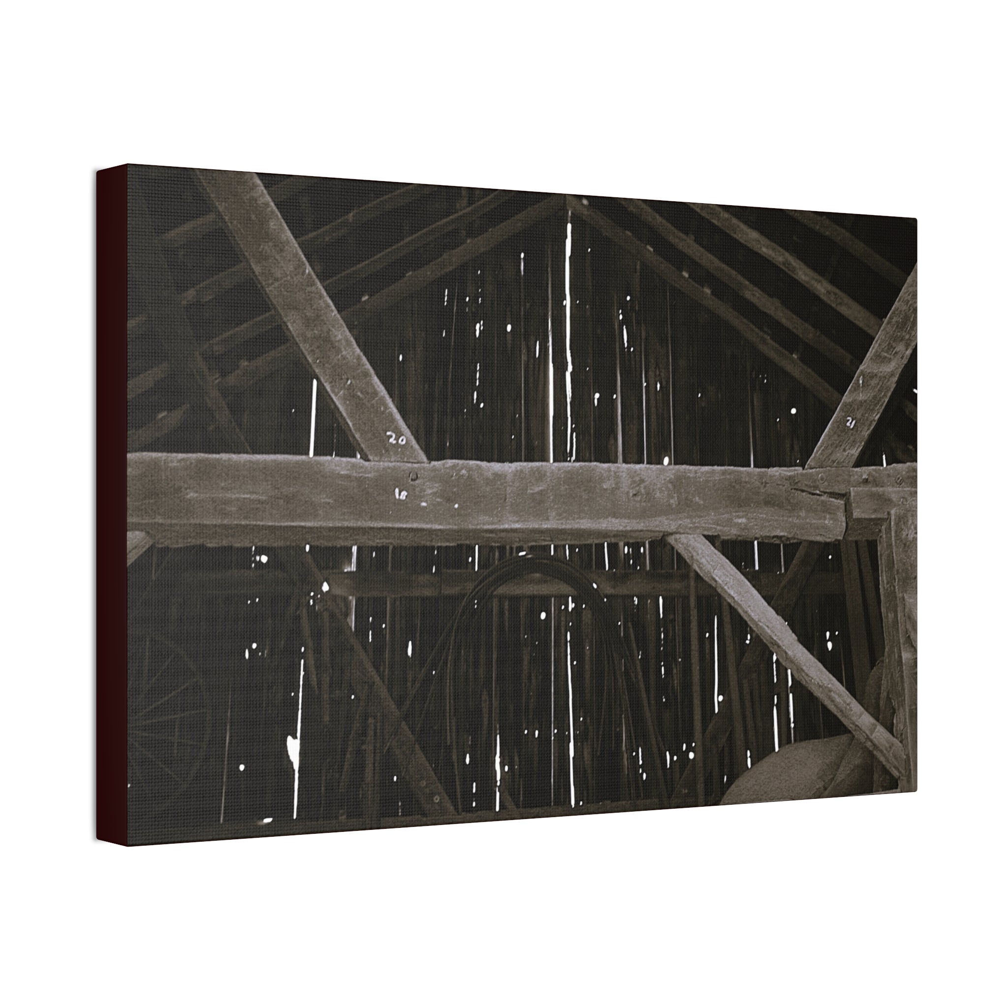 Rustic Barn Interior Canvas Wall Art – Stretched 1.5"