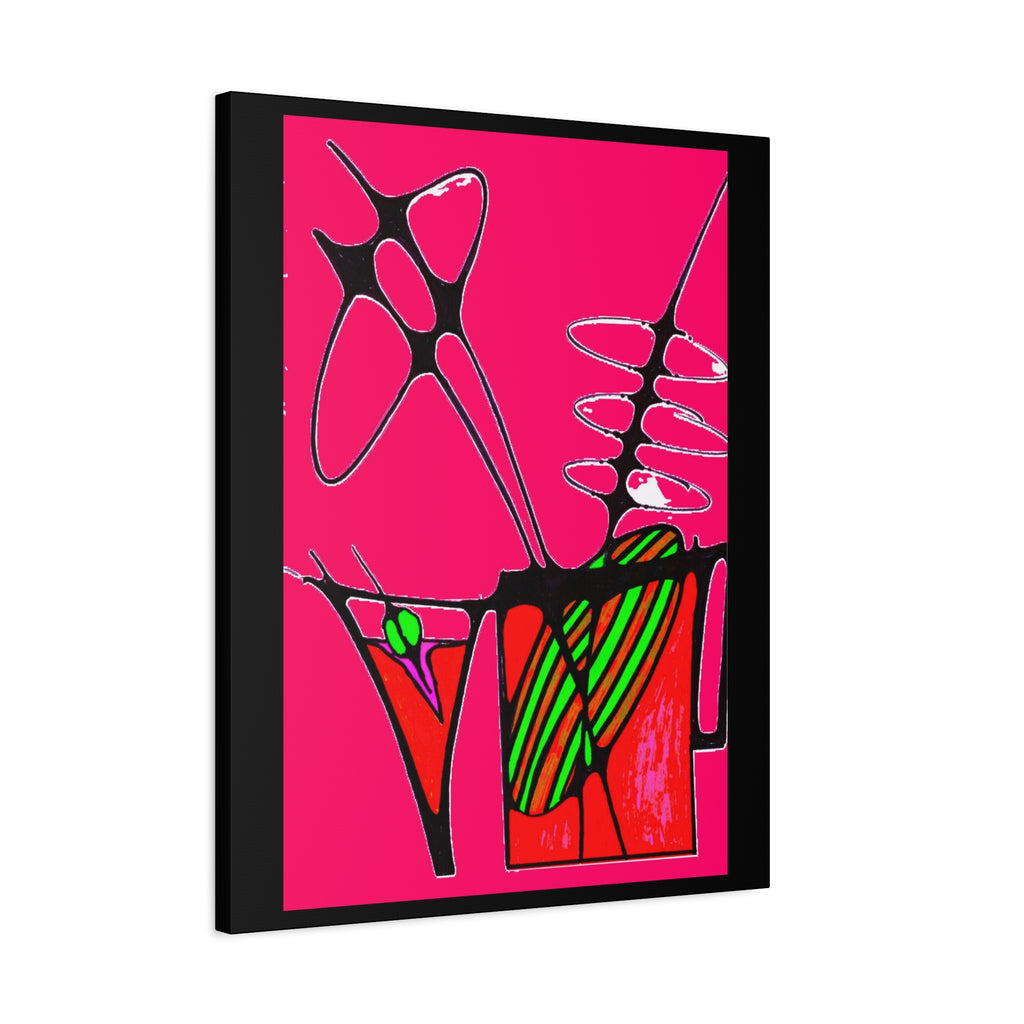 Abstract Cocktails 1 - Abstract Pink Pop Canvas Art — Bold Modern Wall Décor