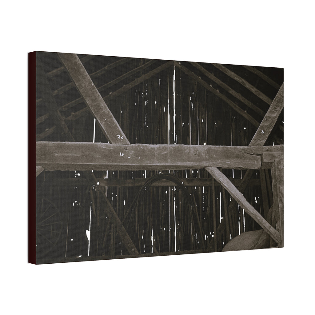 Rustic Barn Interior Canvas Wall Art – Stretched 1.5"