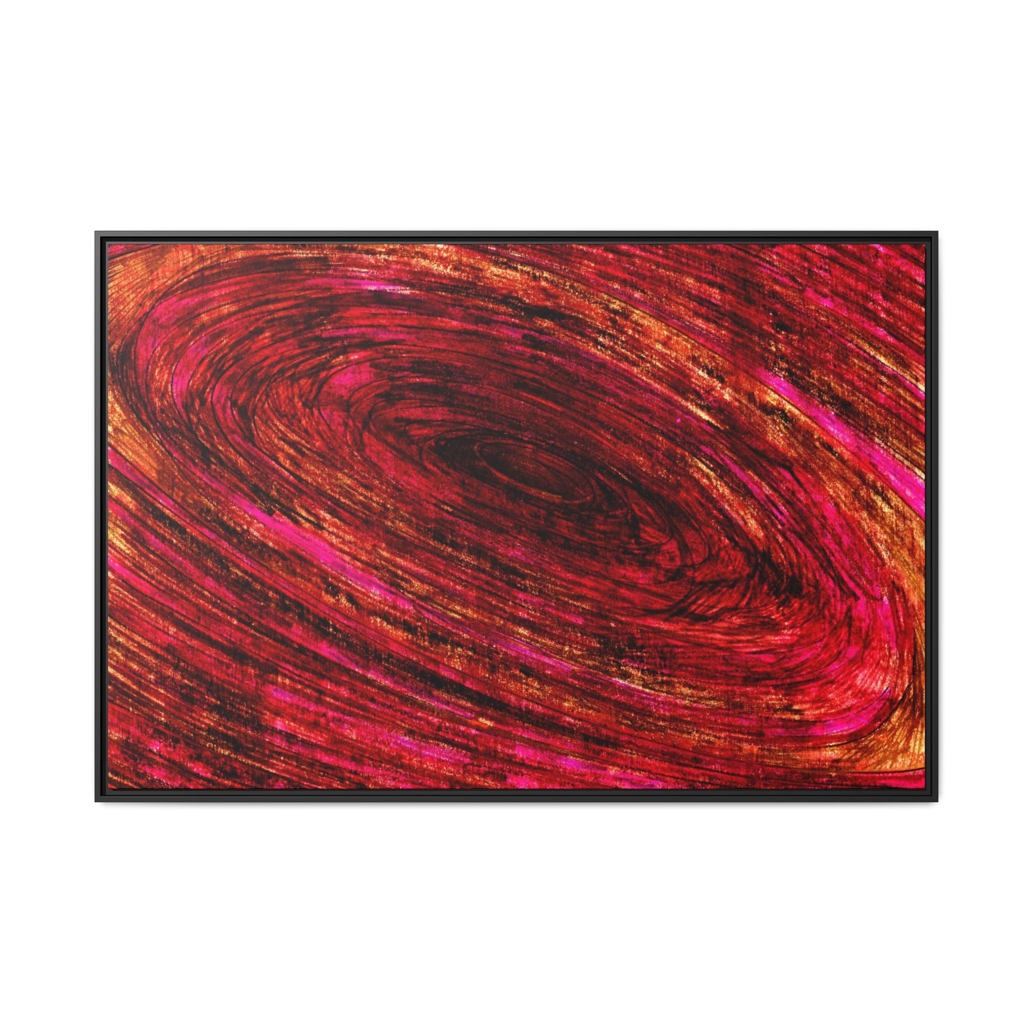 The Pull into The Still - Framed Canvas Print