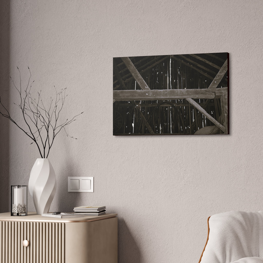 Rustic Barn Interior Canvas Wall Art – Stretched 1.5"