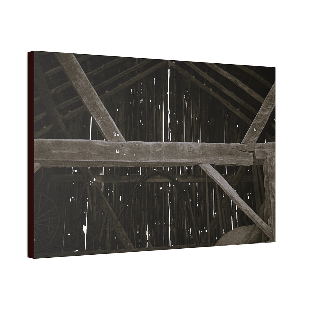 Rustic Barn Interior Canvas Wall Art – Stretched 1.5"