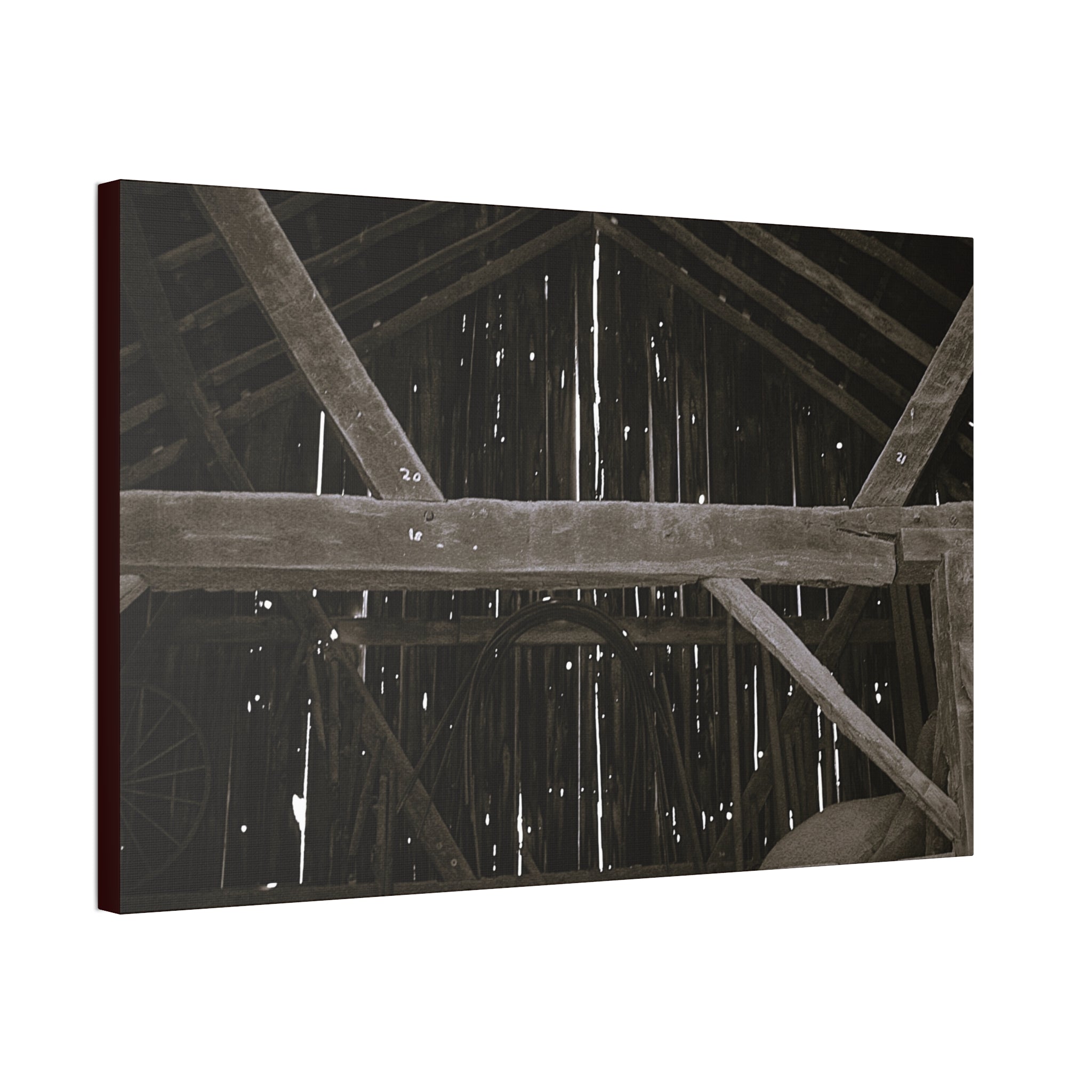 Rustic Barn Interior Canvas Wall Art – Stretched 1.5"