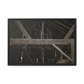 Rustic Barn Interior Framed Canvas Print — Farmhouse Wall Art