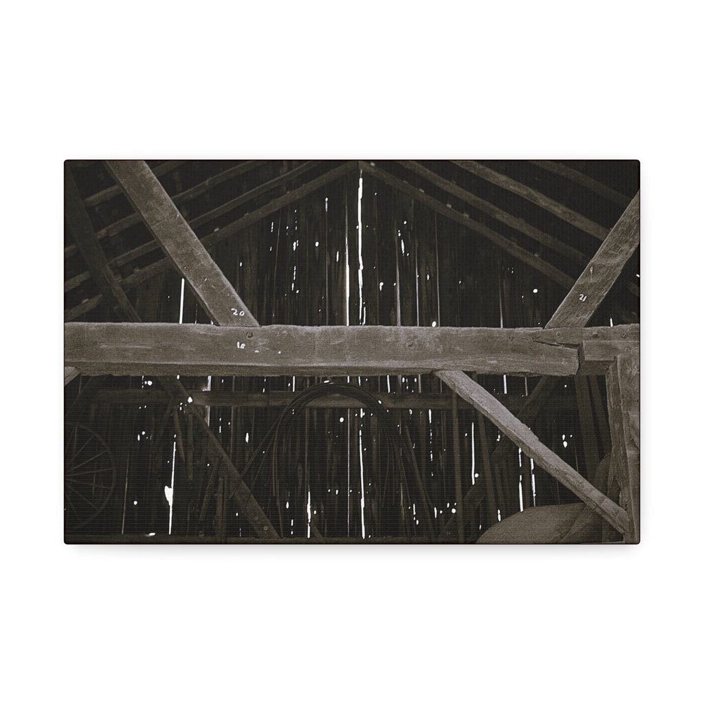 Rustic Barn Interior Canvas Wall Art – Stretched 1.5"