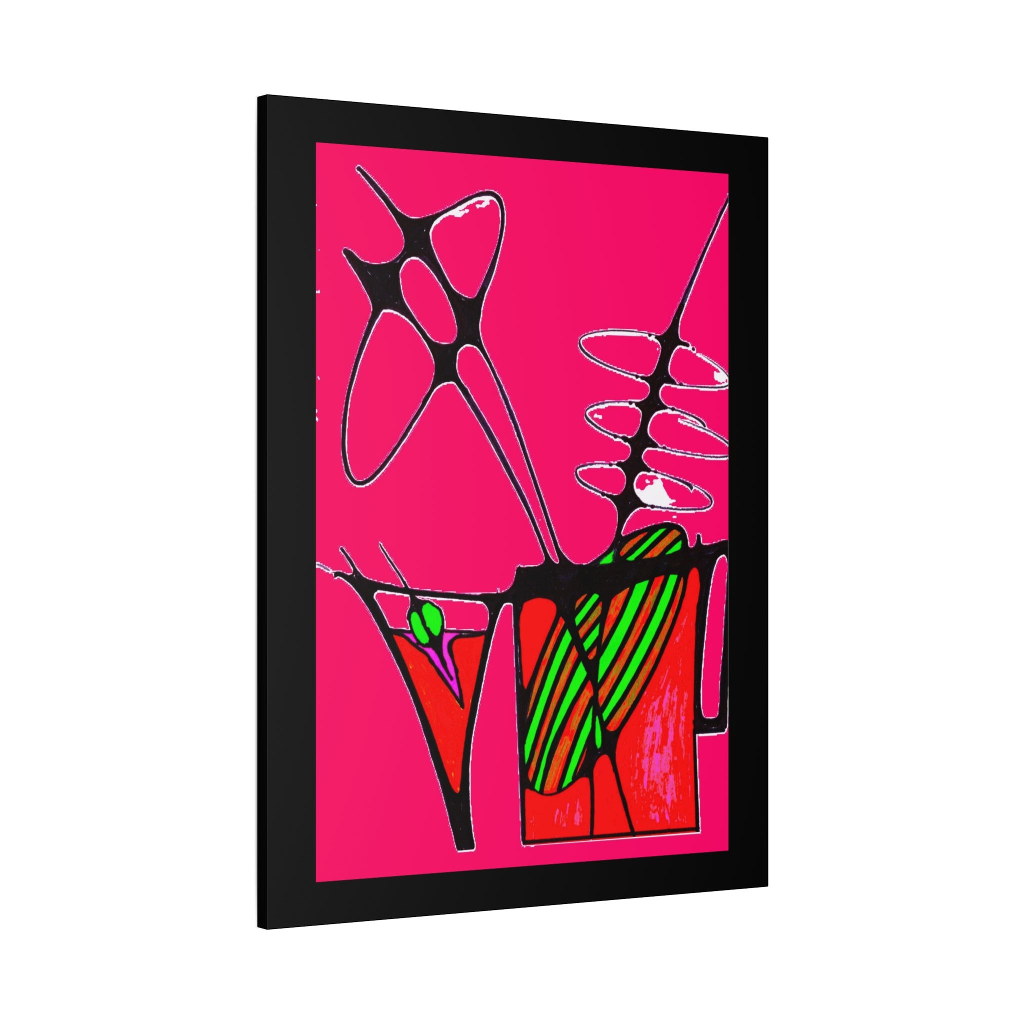 Abstract Cocktails 1 - Abstract Pink Pop Canvas Art — Bold Modern Wall Décor