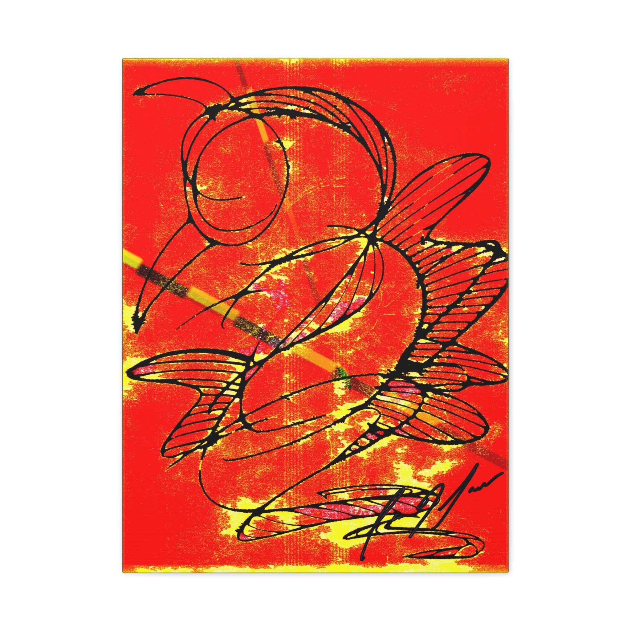 Hummingbird Abstract - Matte Canvas, Stretched, 1.25"