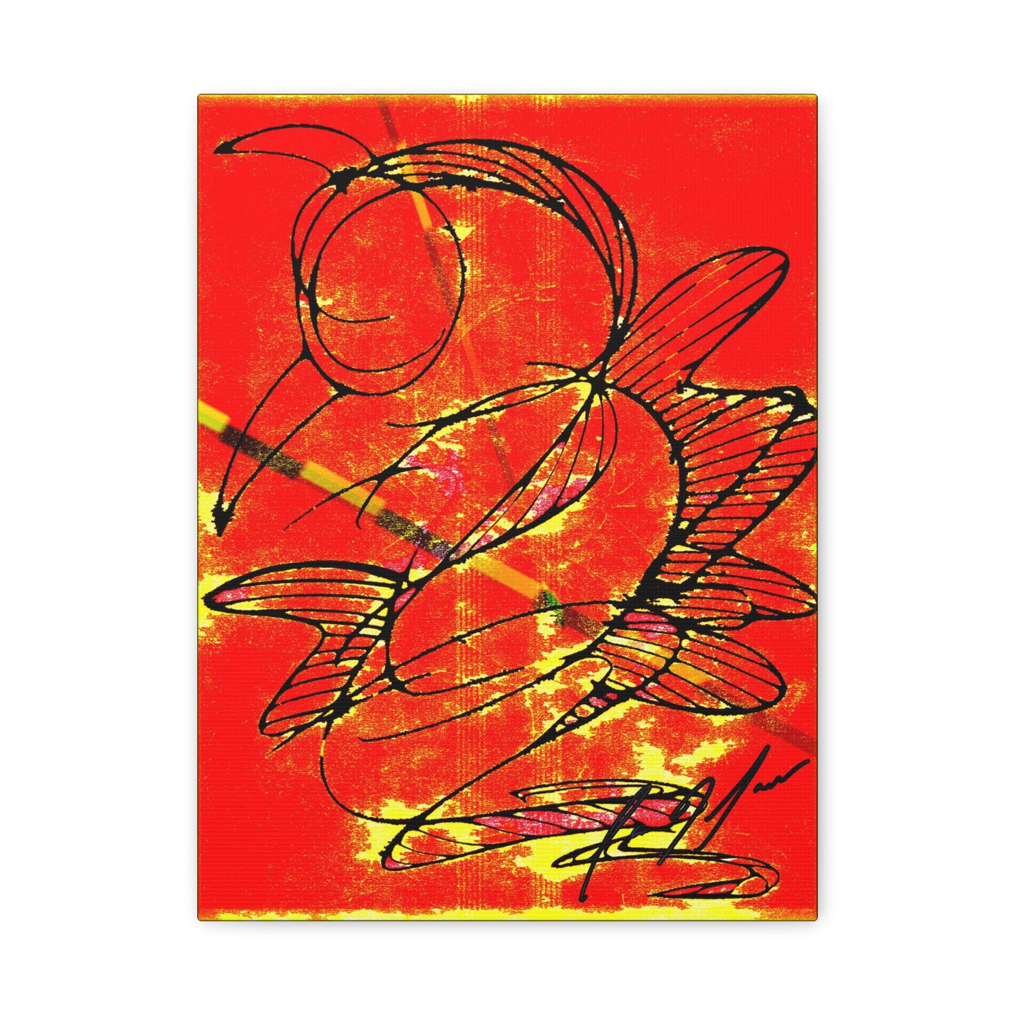 Hummingbird Abstract - Matte Canvas, Stretched, 1.25"