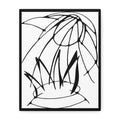 Out of The Fire - Minimalist Black Line Plant Canvas — Stretched Matte Botanical Wall Art