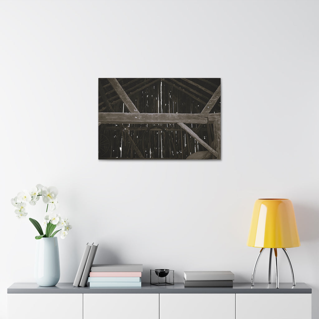 Rustic Barn Interior Canvas Wall Art – Stretched 1.5"