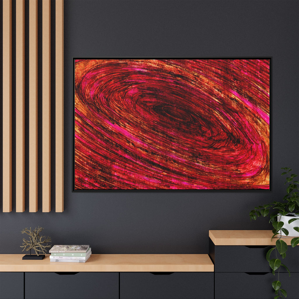 The Pull into The Still - Framed Canvas Print
