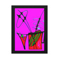 Abstract Cocktails 2 - Pop Art Canvas Print — Bright Pink Geometric Wall Art