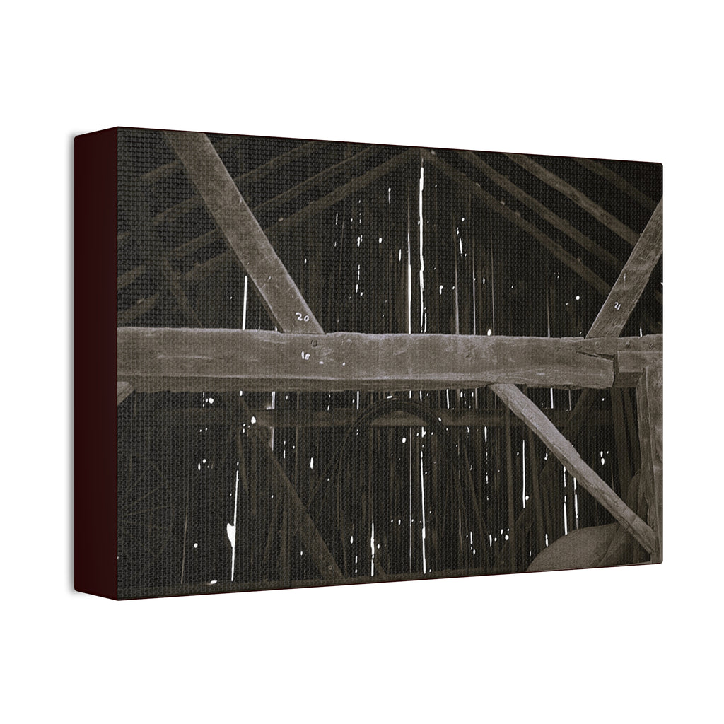 Rustic Barn Interior Canvas Wall Art – Stretched 1.5"