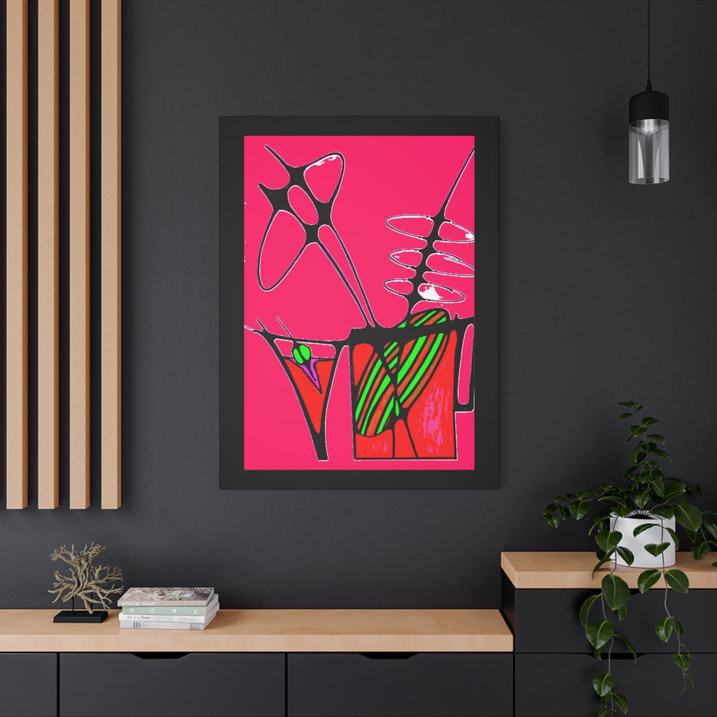 Abstract Cocktails 1 - Abstract Pink Pop Canvas Art — Bold Modern Wall Décor