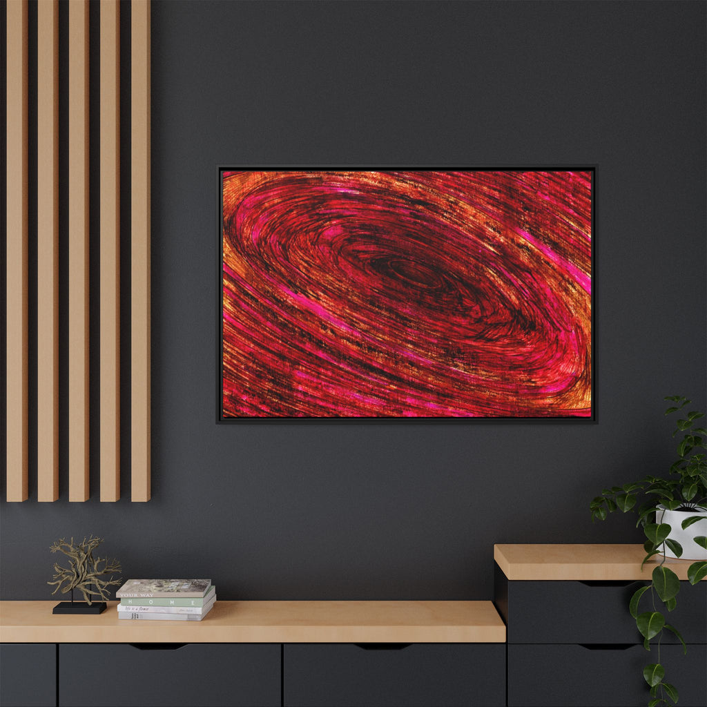 The Pull into The Still - Framed Canvas Print