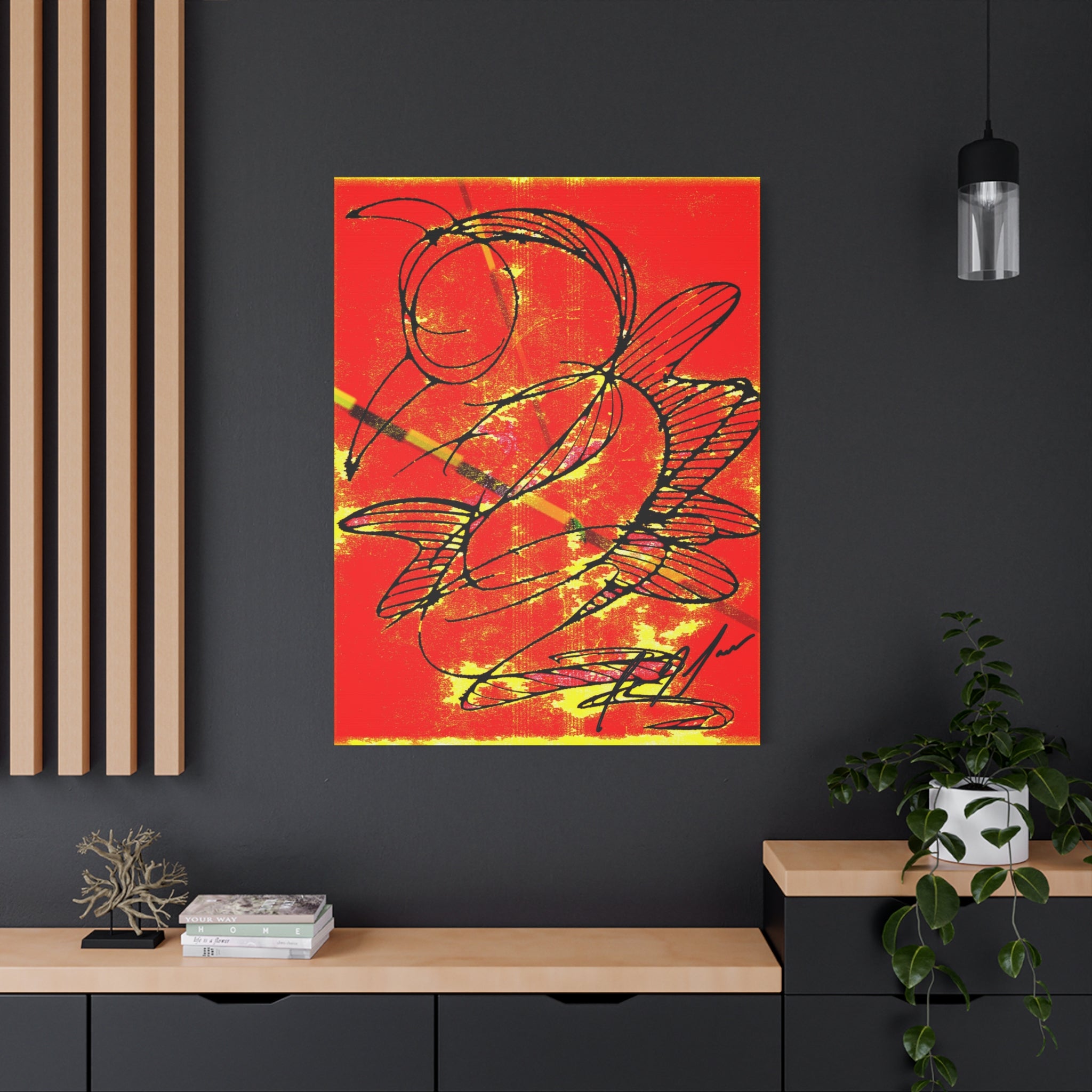 Hummingbird Abstract - Matte Canvas, Stretched, 1.25"