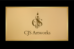 CJS Artworks Logo - Warm Parchment Gold Border