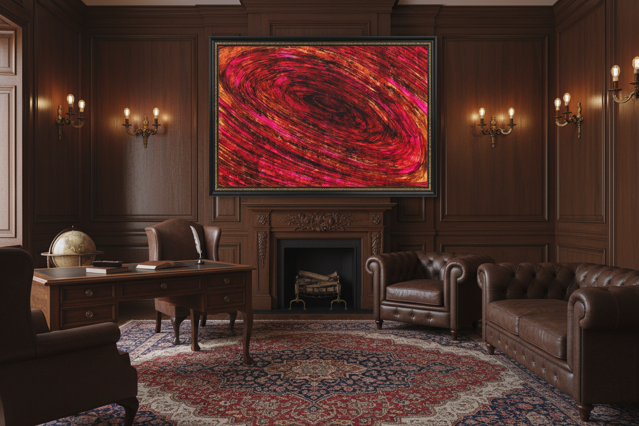 Red Swirl Grand Mockup